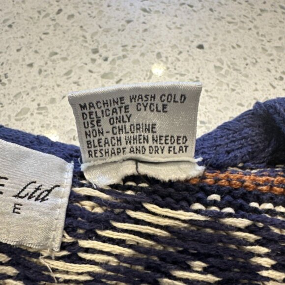 VTG CottageCore Women's P/M Striped Sweater Vest Funky Bright Fair Isle Aztek - Picture 9 of 9